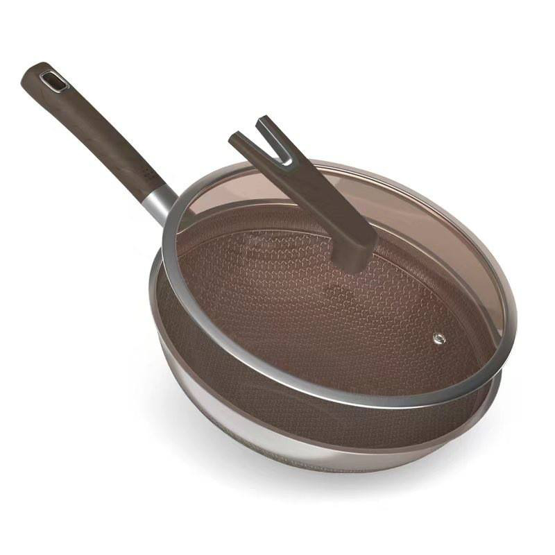 Pure Titanium Non-coated Frying Pan with Peptide