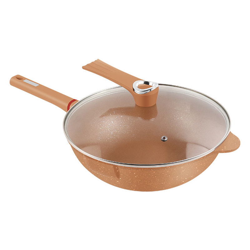 Non-stick Clay Wok Natural Ceramic Frying Pan