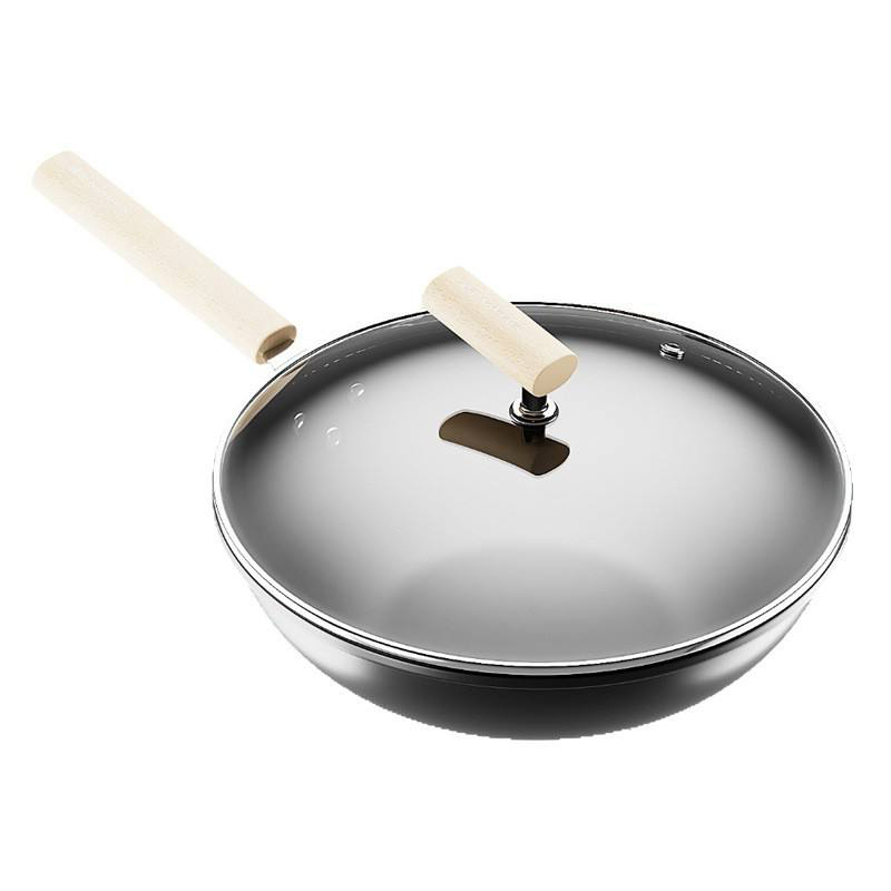 Non-coated Round Bottom Household Iron Wok