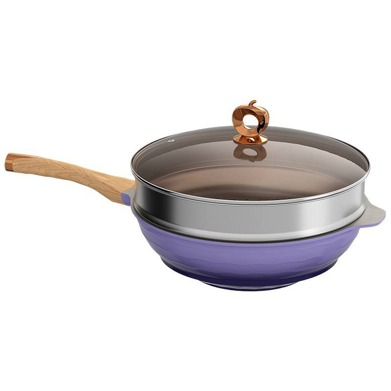2 In 1 Non-stick Frying Pan and Steamer Set