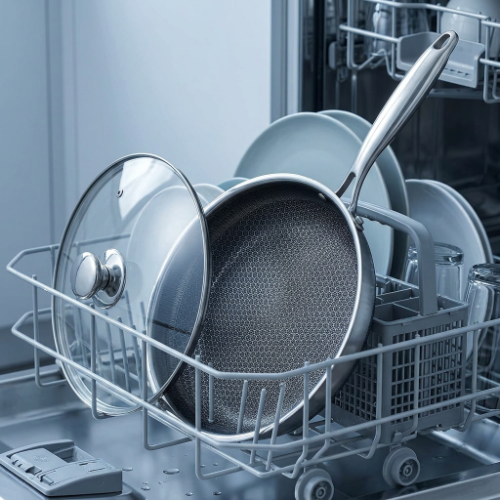 StainlessSteelNonstickFryingPanwithLid Stainless Steel Nonstick Frying Pan